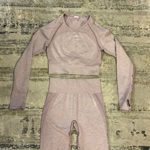 Gym Shark Flex High Waist Leggings and Longsleeve Top Set